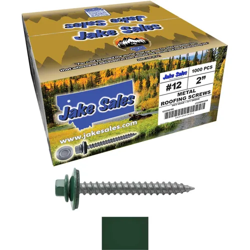 Vista 37 de 12 tornillos para techos de metal gris ABC de 1-1/2 pulgadas, cabezal de arandela hexagonal, arranque automático/roscado, arandela EPDM. 1 bolsa