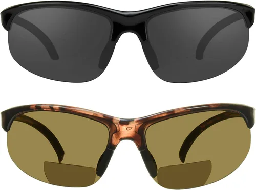 Vista 12 de proSPORT BIFOCAL - Lentes de sol tintados para hombre y mujer, alta definición, amarillo ámbar ahumado, +1.50 +1.75 +2.00 +2.25 +2.50