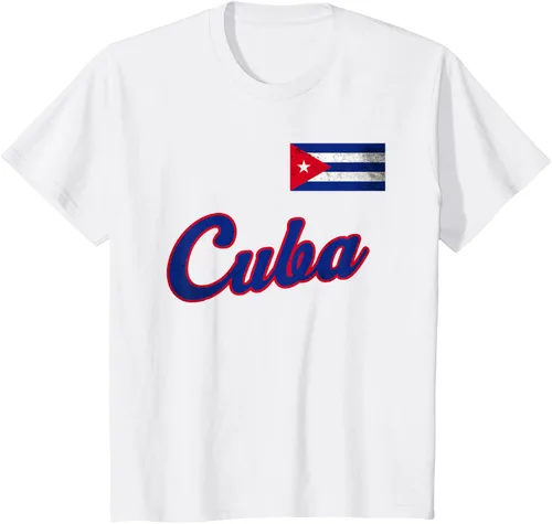 Vista 22 de Camiseta cubana con bandera de béisbol de Cuba 2023, Negro