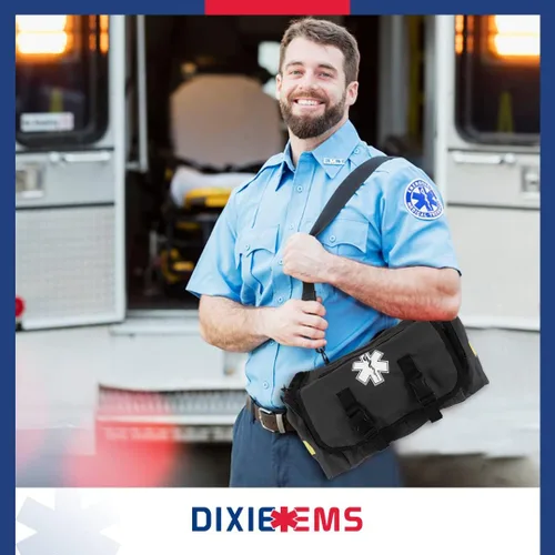Vista 3 de Dixigear Bolsa de primeros auxilios para primeros respondientes con reflectores - Negro