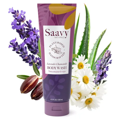 Vista 8 de Saavy Naturals Gel de baño Gel de ducha vegano sin gluten Jabón corporal natural y orgánico 8 onzas (rosa búlgara)