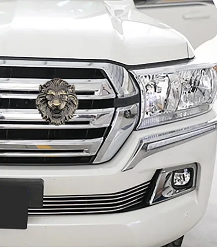 Vista 5 de Calcomanía de metal con cabeza de lobo para automóvil, diseño de animales 3D, calcomanía decorativa de metal para automóvil, camión, motocicleta