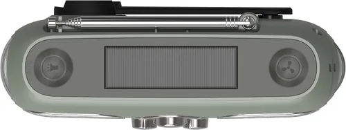 Vista 6 de Kaito KA777 Radio de emergencia y ventilador portátil - Radio meteorológica AM/FM NOAA y banco de energía de 4,000 mAh recargable con panel solar