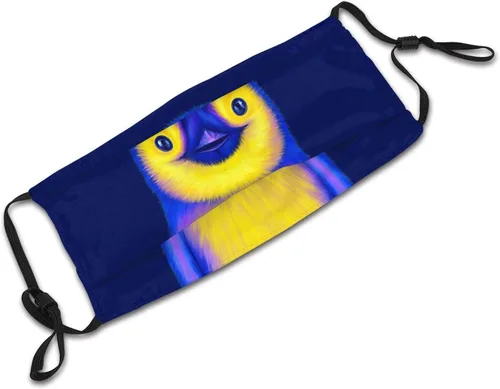 Vista 6 de Máscara facial de pingüino, unisex, pasamontañas, cubierta de boca con filtro resistente al viento, máscara ajustable