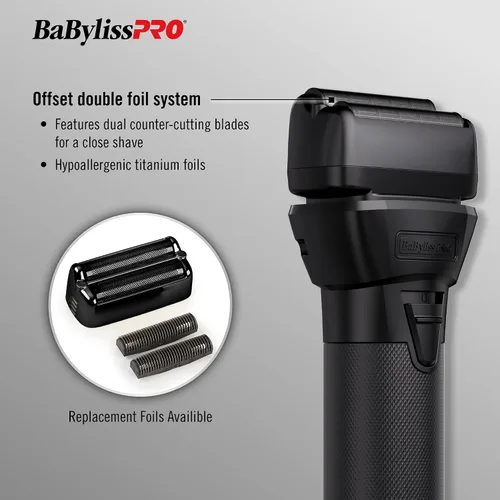 Vista 4 de BaBylissPRO FXONE Double Foil Stick Shavers with interchangeable battery