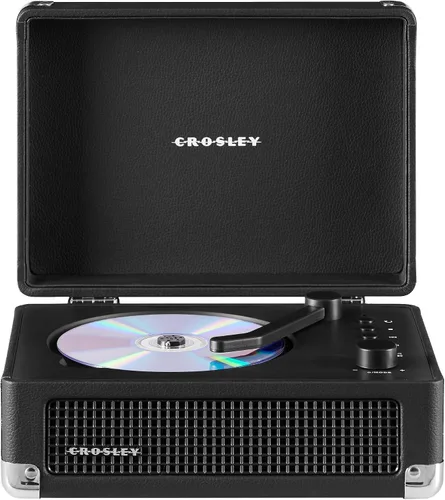 Vista 18 de Crosley CR3505DP-WF Reproductor de CD Cruiser, granja blanca Casa de campo blanca