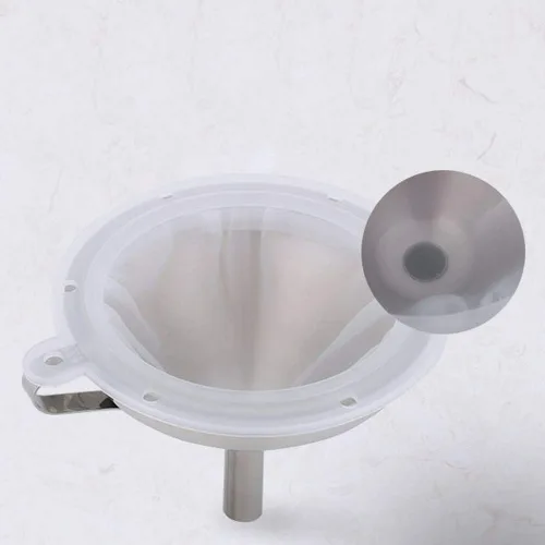 Vista 4 de Colador de filtro de alimentos de malla 400 para cocina, colador de micrones para transferir líquidos, aceite e ingredientes secos, embudo