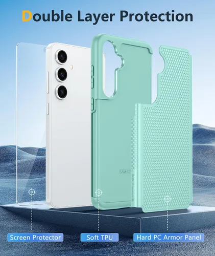 Vista 951 de FNTCASE Funda para iPhone 17 Pro: Fundas delgadas translúcidas de color azul claro compatibles con MagSafe, protección completa de la cámara
