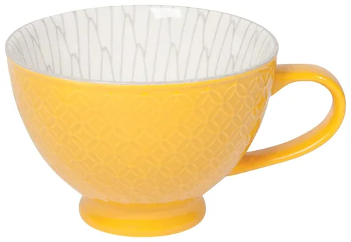 Vista 4 de Now Designs Taza de café con leche texturizada de 14 onzas, negra