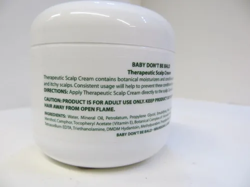 Vista 2 de Baby Don't Be Bald Crema terapéutica para el cuero cabelludo 4 oz.