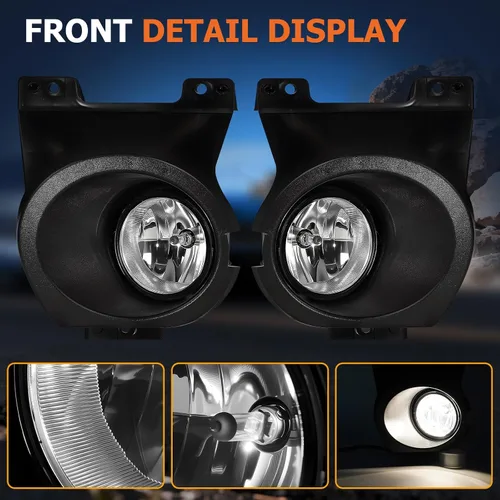 Vista 3 de Luces antiniebla para Ford F-150 2011 2012 2013 2014 con bombillas H10 12V42W, conjunto de luces de conducción (halógeno) Boxlight