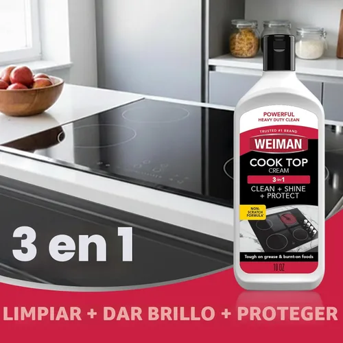 Vista 3 de Weiman Pulidor de cocina resistente y toallitas de acero inoxidable – Potente kit de limpieza de cocina – El embalaje puede variar
