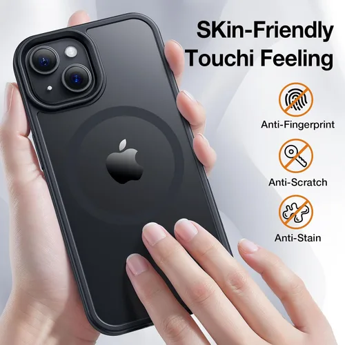 Vista 2 de Yriklso Funda para iPhone 13/iPhone14, compatible con MagSafe, a prueba de golpes, magnética 13, protección contra caídas de grado militar, funda