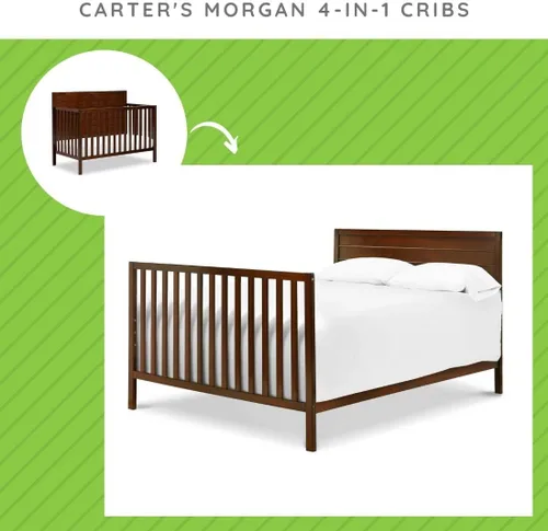 Vista 3 de Kit de conversión de tamaño completo Rieles de cama para cunas de Davinci Carter's - (Espresso)