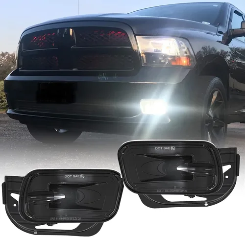 Vista 8 de BICYACO Luz antiniebla LED con DRL para Dodge Ram 1500 2500 3500 2002-2009