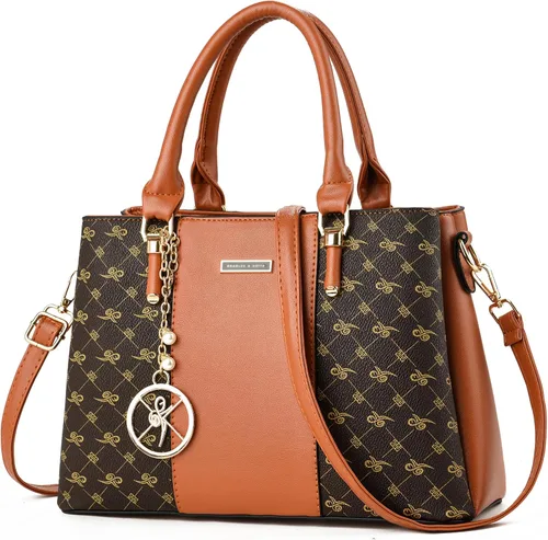 Vista 20 de KURGOOL Bolsos y bolsos de mano para mujer, bolso de hombro con asa superior, bolsa de mensajero para mujer