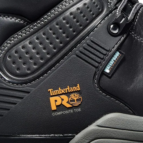Vista 3 de Timberland PRO Hypercharge - Botas industriales impermeables para hombre, 6.0 in 2-Negro V1
