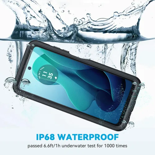 Vista 11 de Lanhiem Funda para Motorola Moto G 5G 2024, IP68, impermeable, a prueba de polvo, a prueba de golpes, con protector de pantalla integrado, cubierta