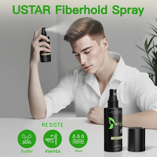 Vista 4 de USTAR Fibras de construcción de cabello 2.7 oz para adelgazar el cabello