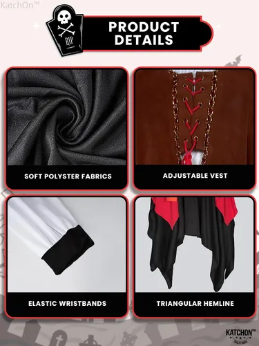 Vista 3 de KatchOn Disfraz de pirata de Halloween para mujer, vestido adulto para cosplay