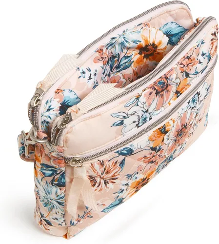 Vista 3 de Vera Bradley Bolso cruzado de sarga de rendimiento para mujer con triple compartimento