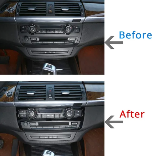 Vista 2 de Mando de plástico ABS para coche, aire acondicionado y volumen, para BMW X5 X6 E70 E71 2008-2013, color negro