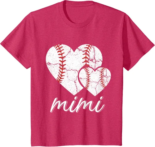 Vista 82 de Camiseta de béisbol Mimi para el Día de la Madre, Negro, S
