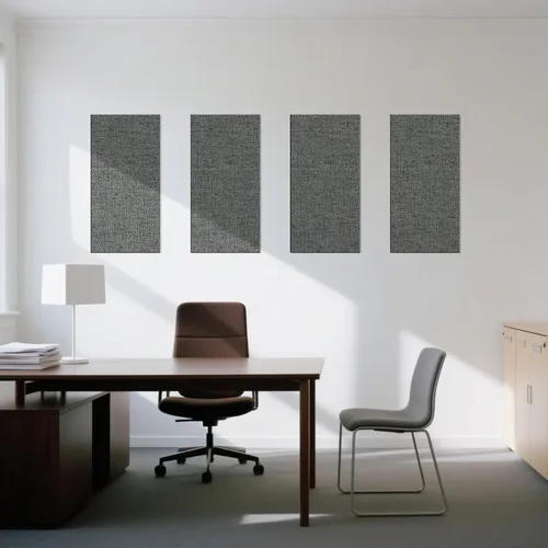 Vista 9 de Art3dwallpanels 4 PCS Paneles Acústicos, 24''x12'' Paneles de Pared de Tela Insonorizados, Paneles de Absorción de Sonido de Montaje Fácil con Gris