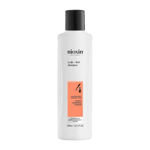 Vista 12 de Nioxin System 4 Champú Espesante para Cuero Cabelludo + Cabello para Cabello Teñido, Seco y Dañado con Adelgazamiento Progresivo Mantiene