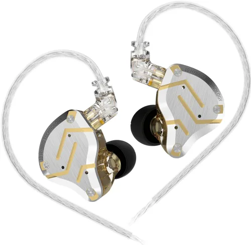 Vista 12 de KZ ZS10 Pro Monitor In Ear, Auriculares IEM, Auriculares para Juegos con Drivers 4BA y 1DD, Auriculares KZ HiFi IEM ZS10 Mejorados con Cable OFC