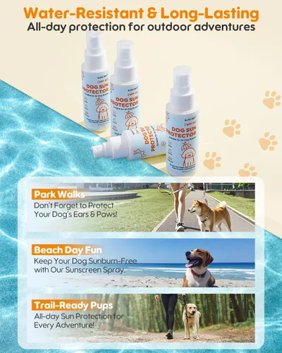 Vista 4 de Spray protector solar para perros SPF 25, fórmula a base de aceite
