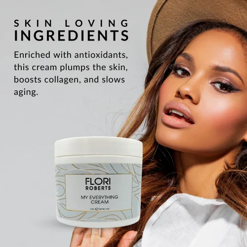 Vista 6 de Flori Roberts My Everything - Crema hidratante para rostro, ojos y garganta, antiarrugas y reafirmante para la piel, crema facial, 4 onzas