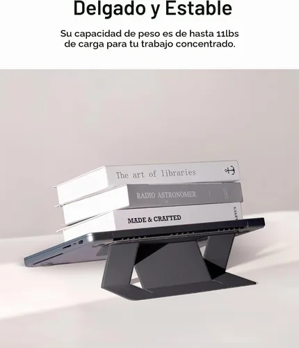Vista 6 de MOFT - Soporte invisible para laptop, elevador portátil adhesivo para trabajo móvil Fit 11"-16" Laptops Macbook&PC Stand Dual-Angle