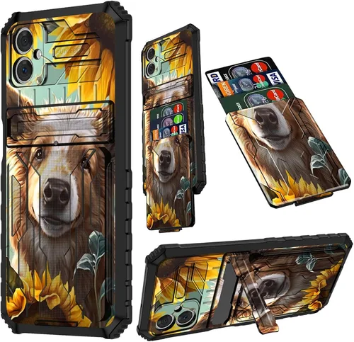 Vista 95 de Funda para Samsung A13 5G, Galaxy A13 5G con tarjetero desmontable atril resistente a prueba de golpes funda protectora para Samsung Galaxy A13 Gato