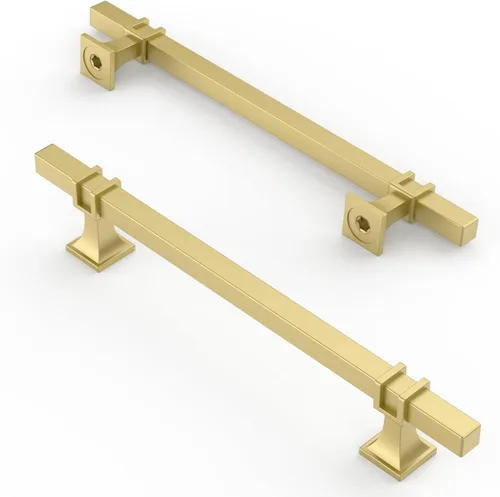 Vista 14 de Asidrama - Paquete de 10 manijas para alacena de 3 pulgadas (76mm) de color negro mate y dorado, tiradores para gabinete, accesorios para gabinete