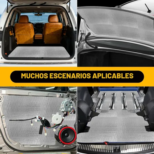 Vista 7 de VOISEN Material de Amortiguamiento de Sonido para Autos, 197 mil (5mm) 21 pies cuadrados, Atenuador de Sonido Automotriz con Acabado de Hoja