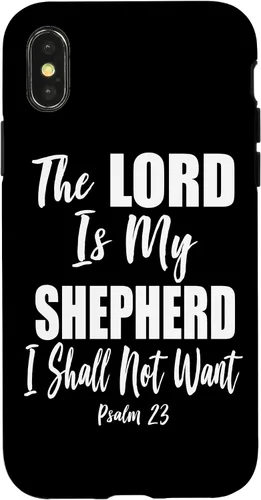 Vista 5 de The Lord is My Shepherd - Funda con versículo bíblico cristiano para iPhone 17