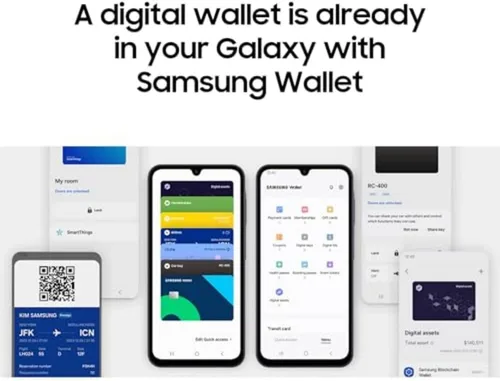 Vista 2 de Samsung Teléfono celular Galaxy A15 5G Serie A, teléfono inteligente Android desbloqueado de 128 GB, versión estadounidense, 2024, azul negro