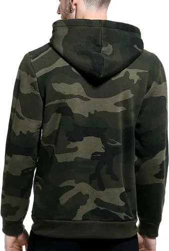 Vista 3 de LBL - Sudaderas con capucha para hombre, de mezcla suave, con forro polar, con bolsillo tipo canguro