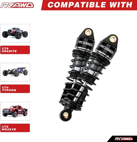 Vista 3 de RCAWD 58mm F/R Adjustable Oil-Filled Shock With Shock Guard For ARRMA GROM