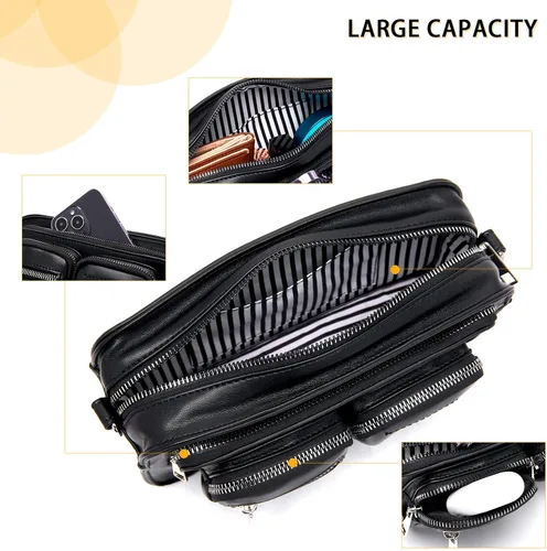 Vista 4 de ACUARIO Small Crossbody Bags for Women-PU Leather Handbag Shoulder Strap Bags Purses