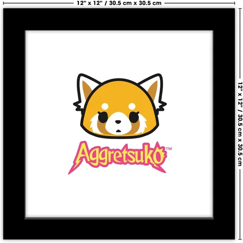 Vista 6 de Trends International Gallery Pops Sanrio Aggretsuko - Póster de pared con insignia de Aggretsuko, 12.00 x 12.00 pulgadas, versión de marco negro
