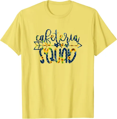 Vista 7 de Cafeteria Squad - Camiseta de vuelta a clases con girasoles en grupo, Blanco, S