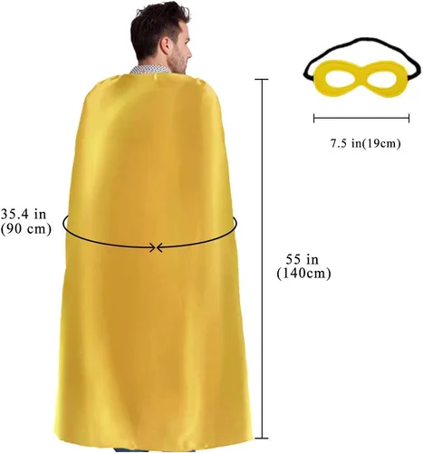 Vista 6 de D.Q.Z Adults Superhero Capes and Masks Bulk for Women Men Super Hero Costumes Halloweem Spirit Day Party Favors, 10 Pack