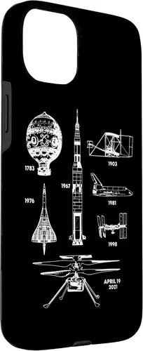 Vista 3 de Funda para iPhone 15 Plus Ingenuity Mars Helicopter Histórica Primera Evolución de Vuelo