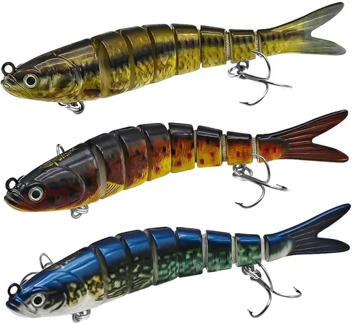 Vista 8 de Señuelos de pesca para agua dulce y salada, señuelos de natación realistas para lubina, trucha y lucio, increíbles regalos de pesca para pescadores