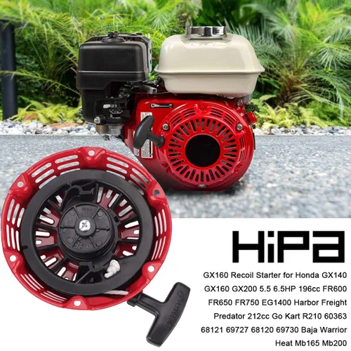 Vista 7 de HIPA Conjunto de arranque de arranque de retroceso GX120 GX160 para Honda GX120 GX160 GX200 Motor 4/5.5/6.5 HP Reemplaza 28400-Z0T-003ZB