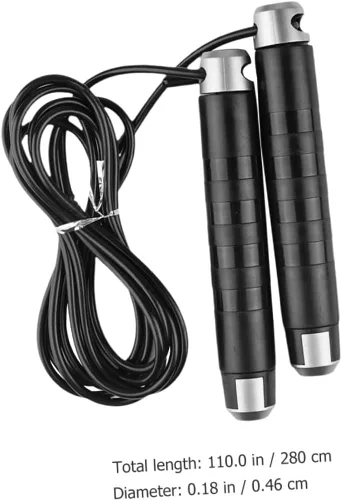 Vista 3 de GALPADA Weighted Skipping Rope with Anti-skid Handles for Exercise Physical Education Equipment for Gym Home Outdoor Fitness Metal Plastic Design