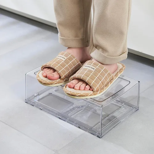 Vista 6 de Organizadores de refrigerador apilables transparentes y cajones de almacenamiento – Contenedores extraíbles para refrigerador con asas para cocina