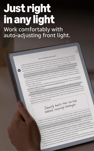 Vista 8 de Amazon Kindle Scribe de 32 GB (último modelo) — Pantalla tipo papel de 11″ con luz frontal — Más delgado, ligero y rápido — Escribe en el cuaderno
